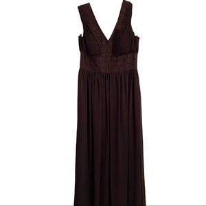 David’s Bridal brown beaded dress
